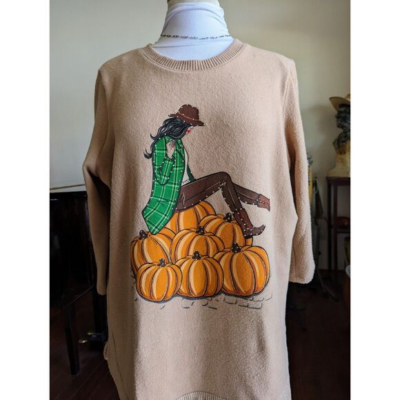 NWT   Kiss & Fly soft fleece pullover 3/4 sleeve top   SZ 1X - Picture 5 of 14